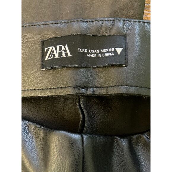 Zara high rise bootcut faux leather pants - Picture 3 of 14